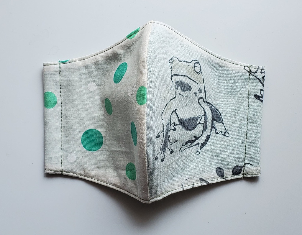 ケロロンマスク参／大人用 布マスク かわいい カエル