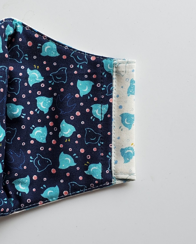 大人用布マスク【千鳥と燕/生成】かわいい 和柄 綿100%