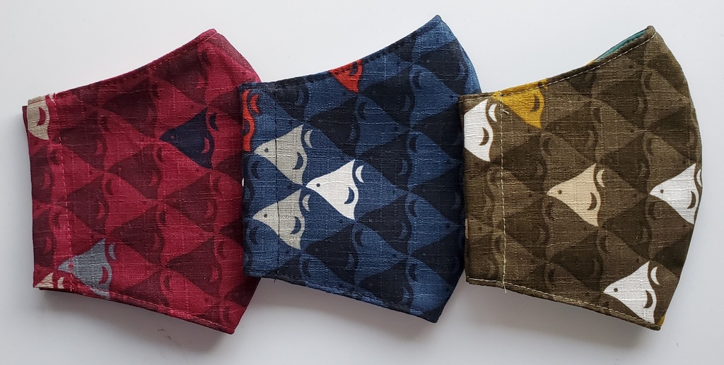 大人用布マスク 三種セット【千鳥/和柄】かわいい 綿100%