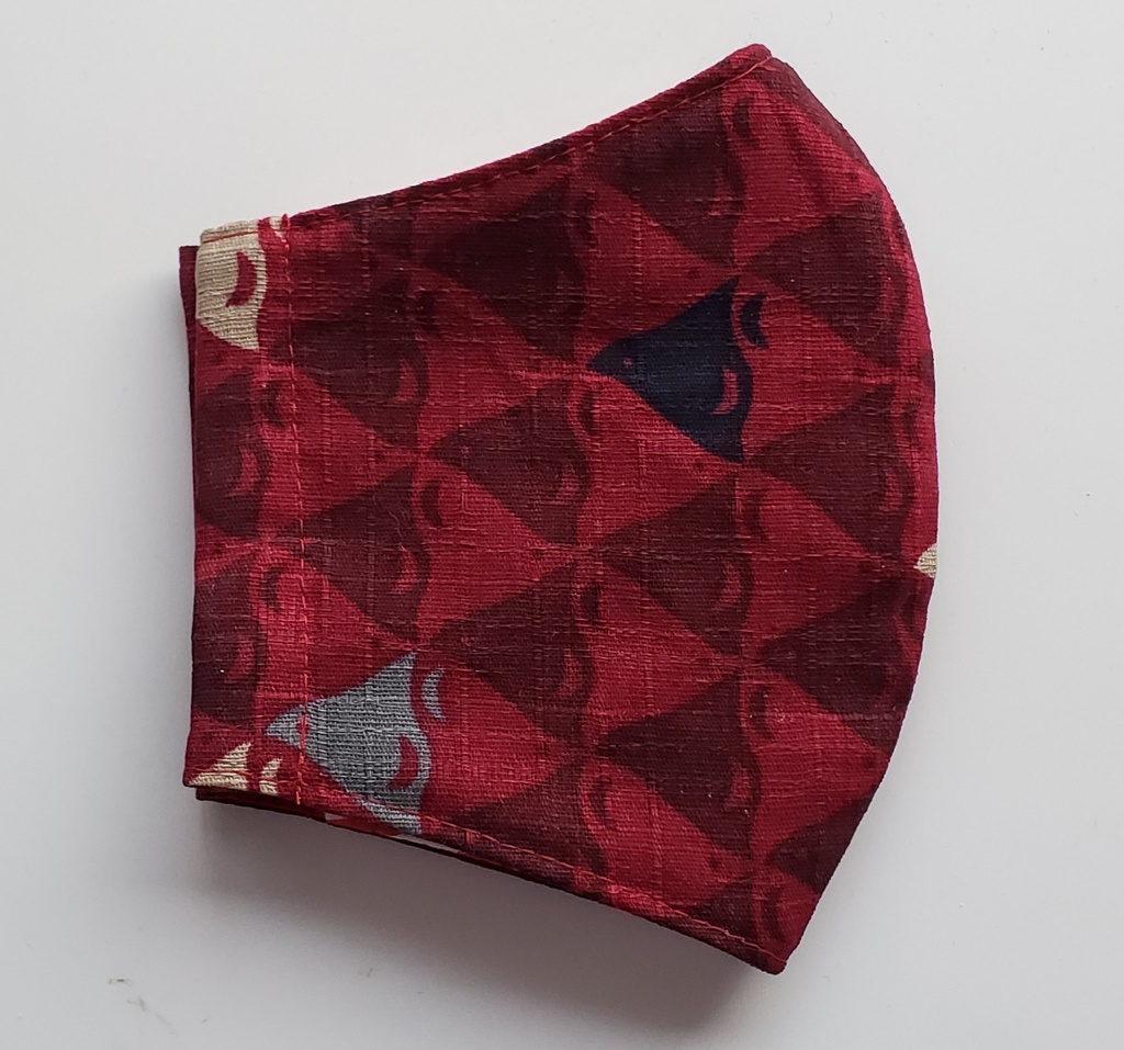 大人用布マスク【千鳥/紅赤】和柄 かわいい 綿100%