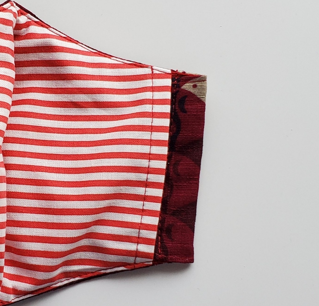 大人用布マスク【千鳥/紅赤】和柄 かわいい 綿100%