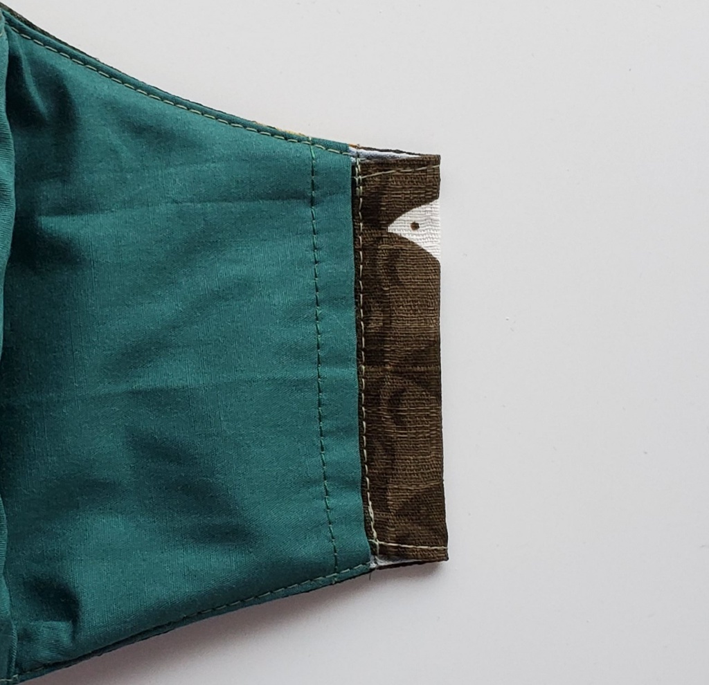 大人用布マスク【千鳥/鶯色】和柄 かわいい 綿100%