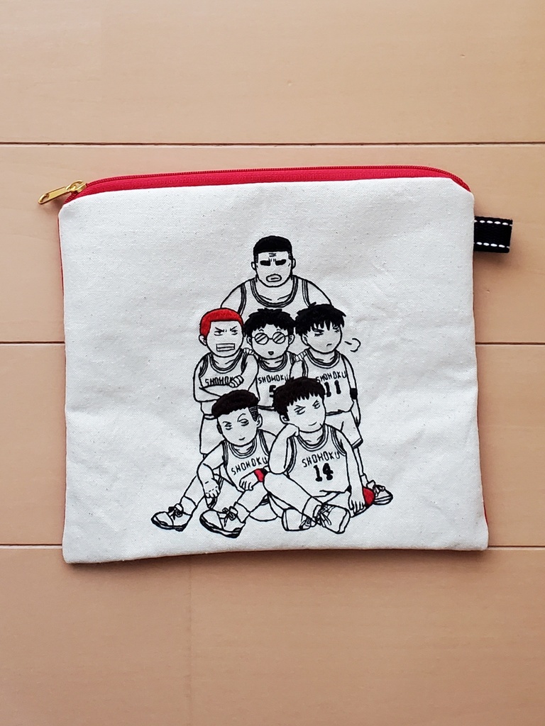SD刺繍ポーチ(フラット)
