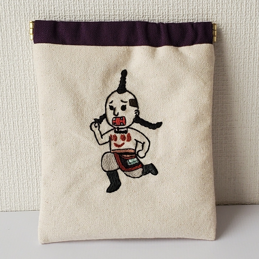 桓騎刺繍バネポーチ