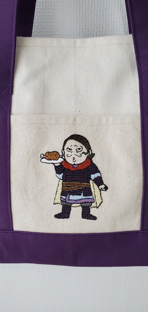 摩論刺繍トートバッグ