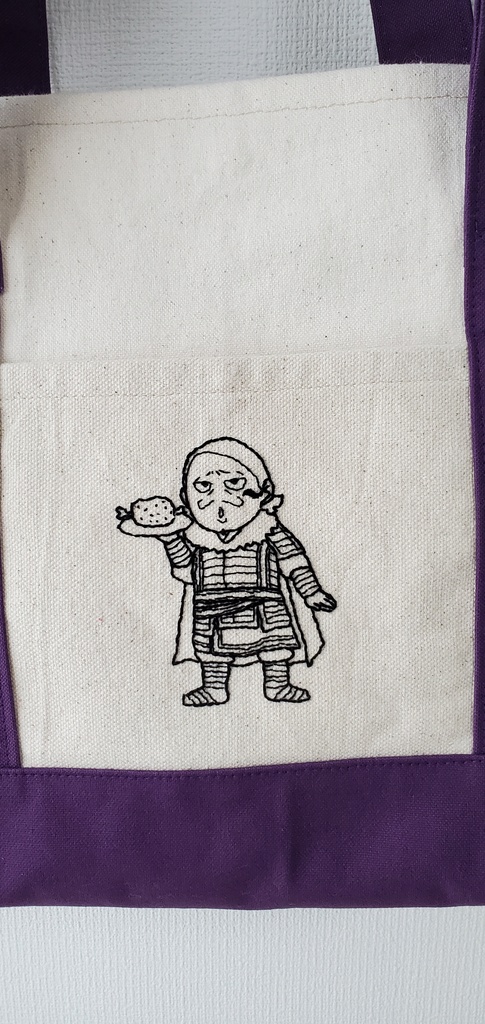 摩論刺繍トートバッグ