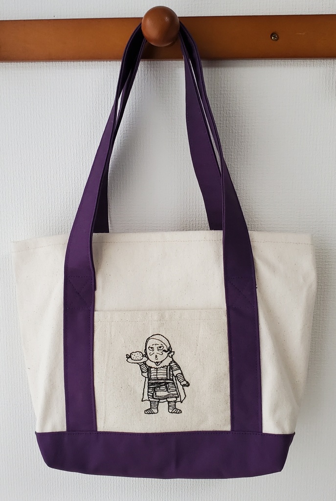 摩論刺繍トートバッグ