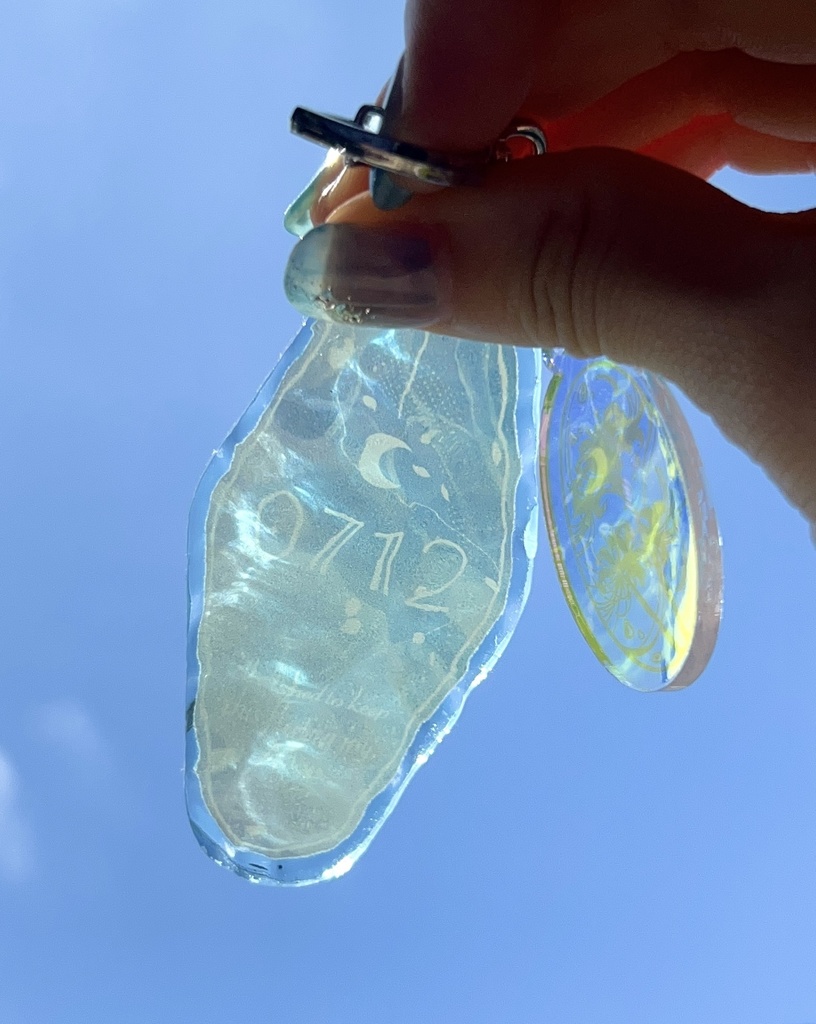 「夜雨対牀」水面アクリルキーホルダー