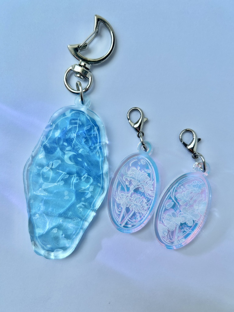 「夜雨対牀」水面アクリルキーホルダー