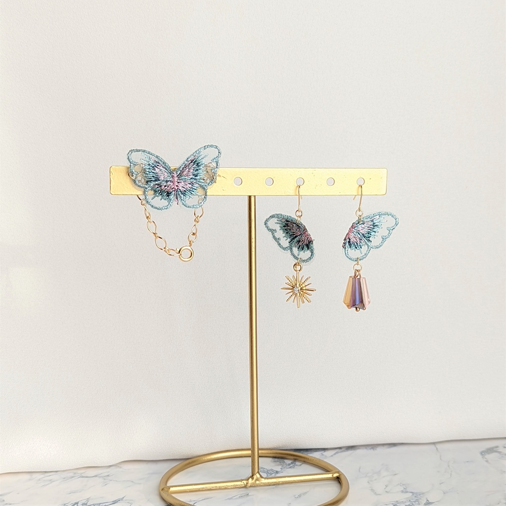 ぬい用かばん風アクセ×ぬいママ用耳飾り【ぬい用小物】