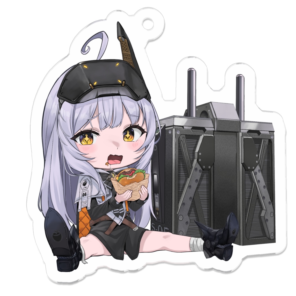 【勝利の女神:NIKKE】アクキー版50mm ちょこんとメガニケ-ちびホワ(A/B)【非公式】