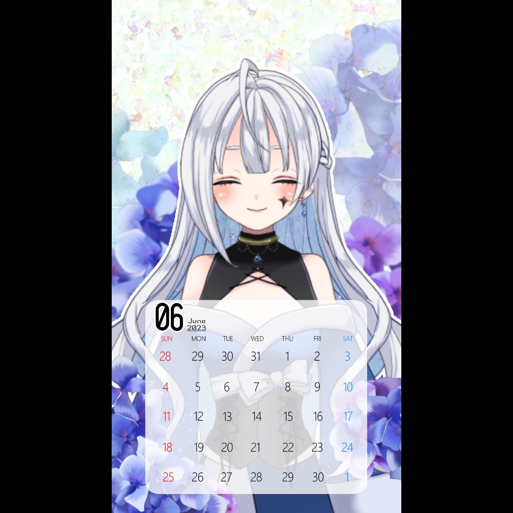 【無償】6月カレンダー【素材】