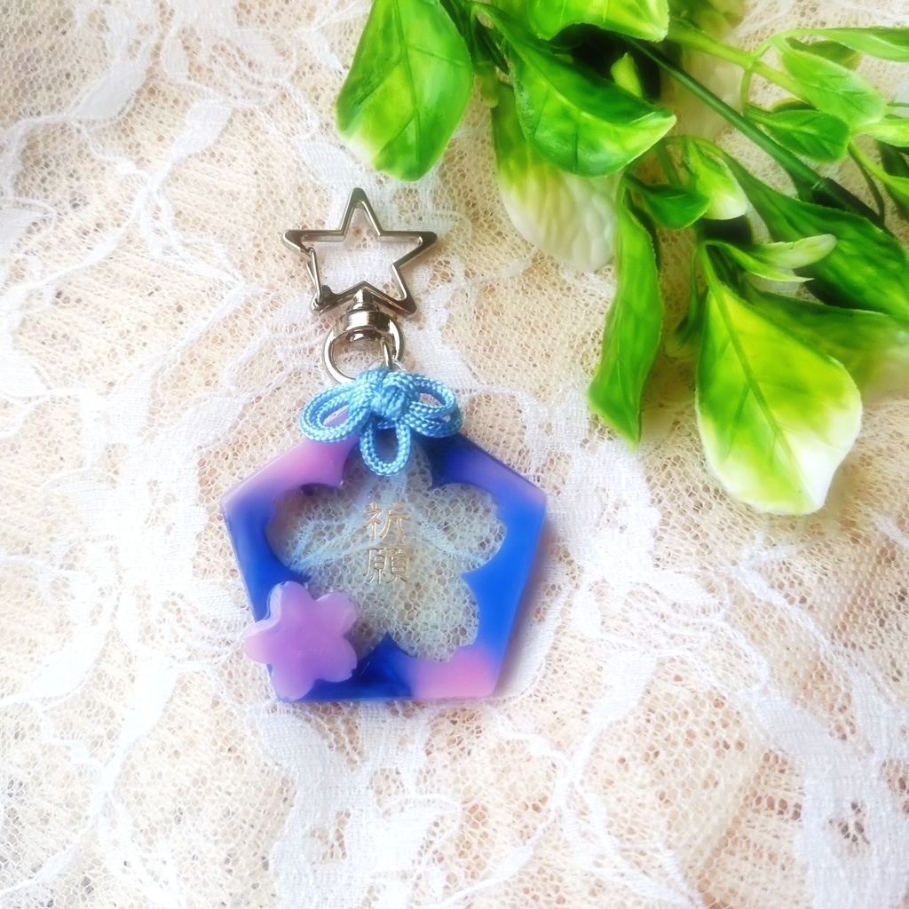 原神　綾華イメージ御守り風キーホルダー