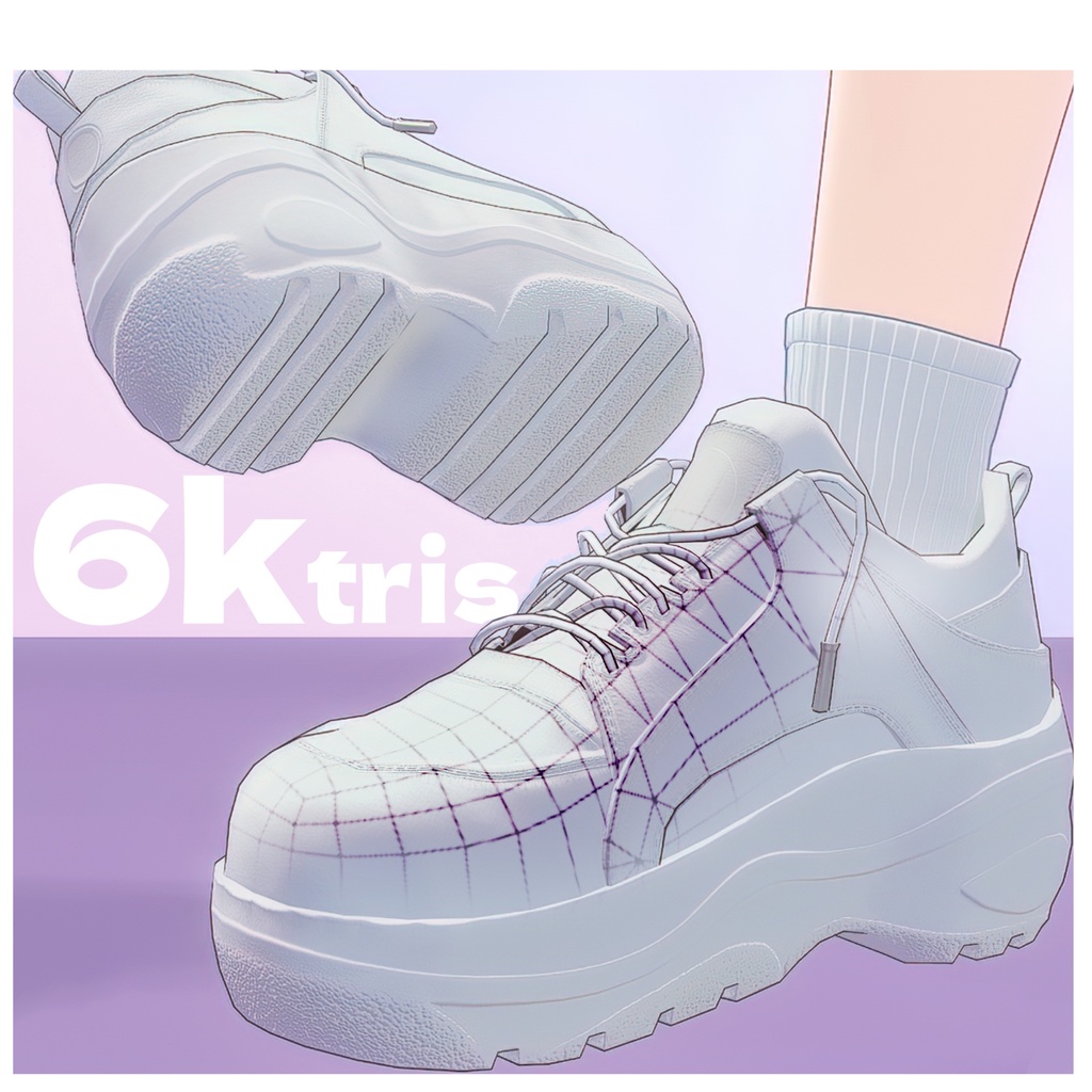 🩷 Cuteスニーカー 3Dモデル【VRChat対応】