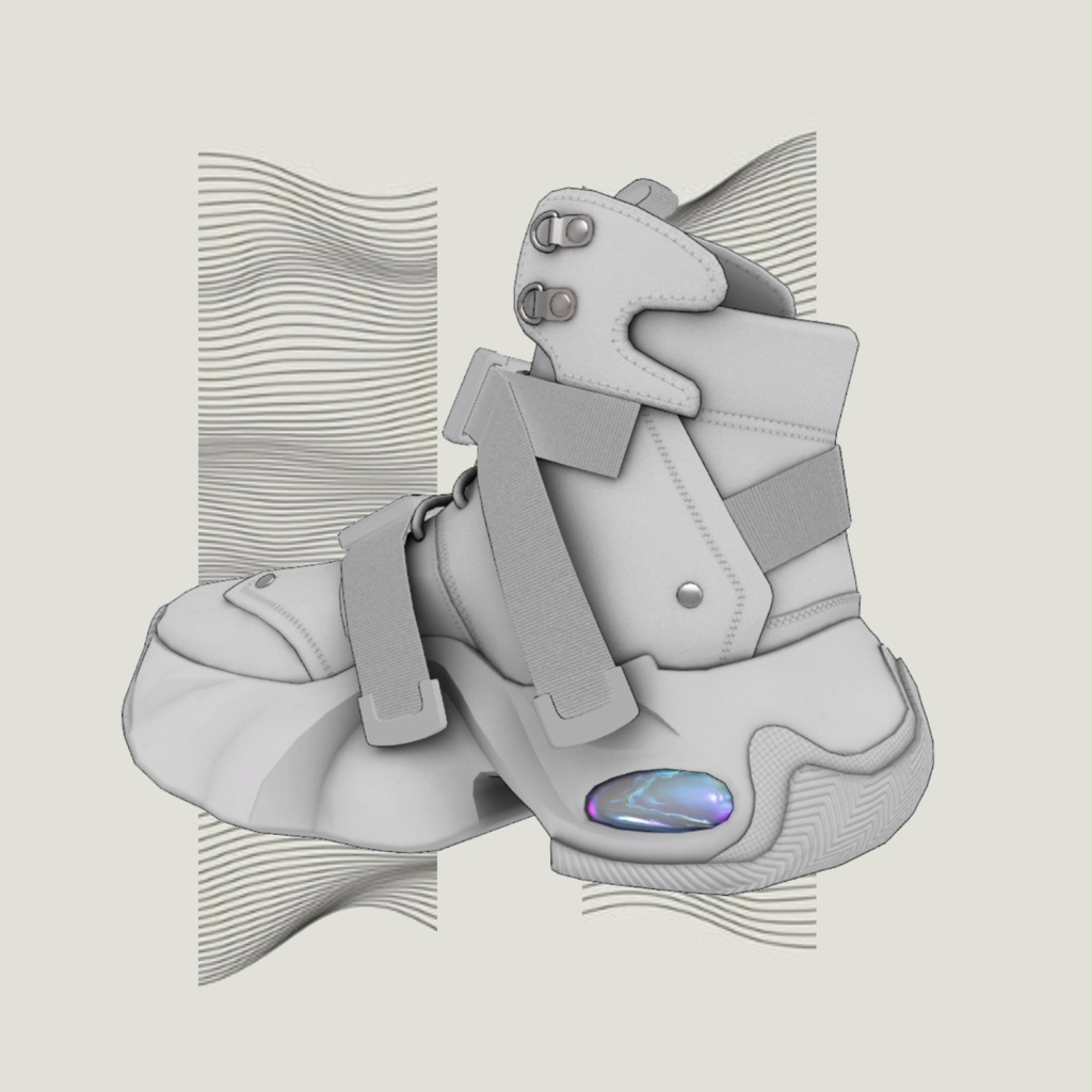 Techスニーカー 3Dモデル【VRChat対応/10アバター】
