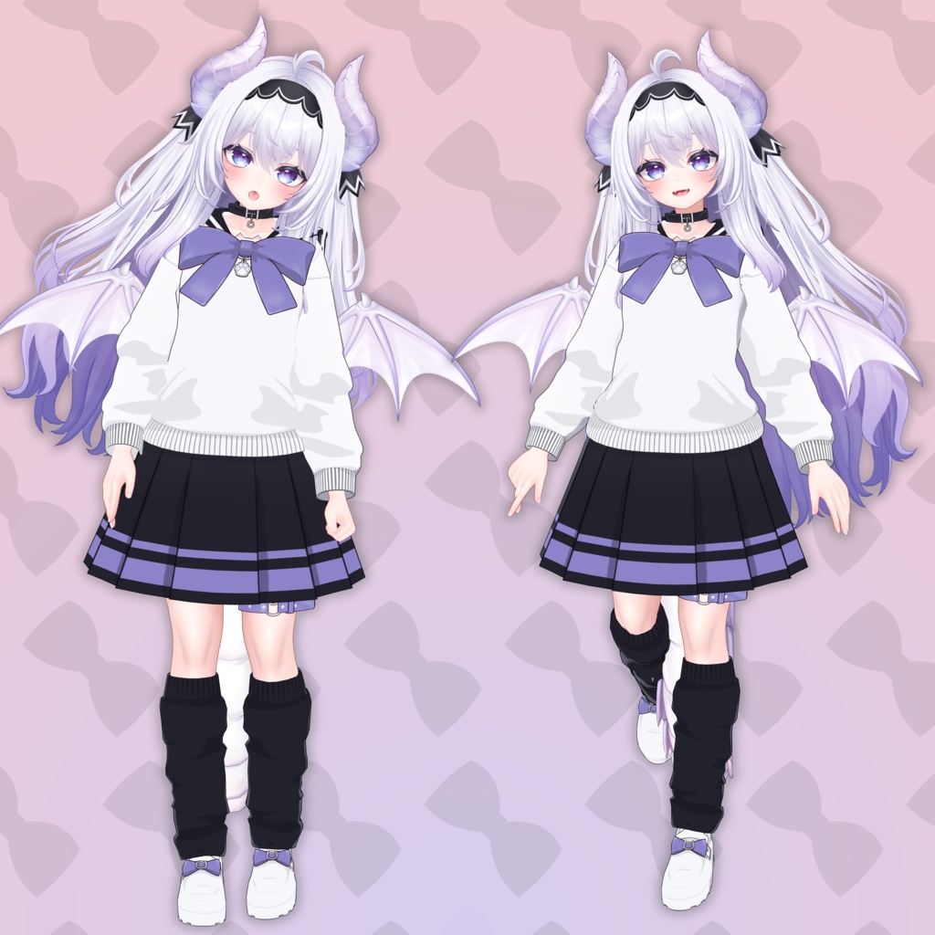 【Airi / Manuka / Shinano対応】Kenkyo Toon Wear – 謙虚トゥーン制服セット【VRChat】【Modular Avatar対応】
