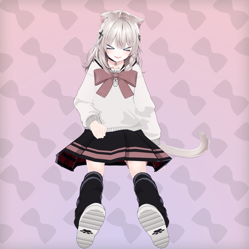 【Airi / Manuka / Shinano対応】Kenkyo Toon Wear – 謙虚トゥーン制服セット【VRChat】【Modular Avatar対応】
