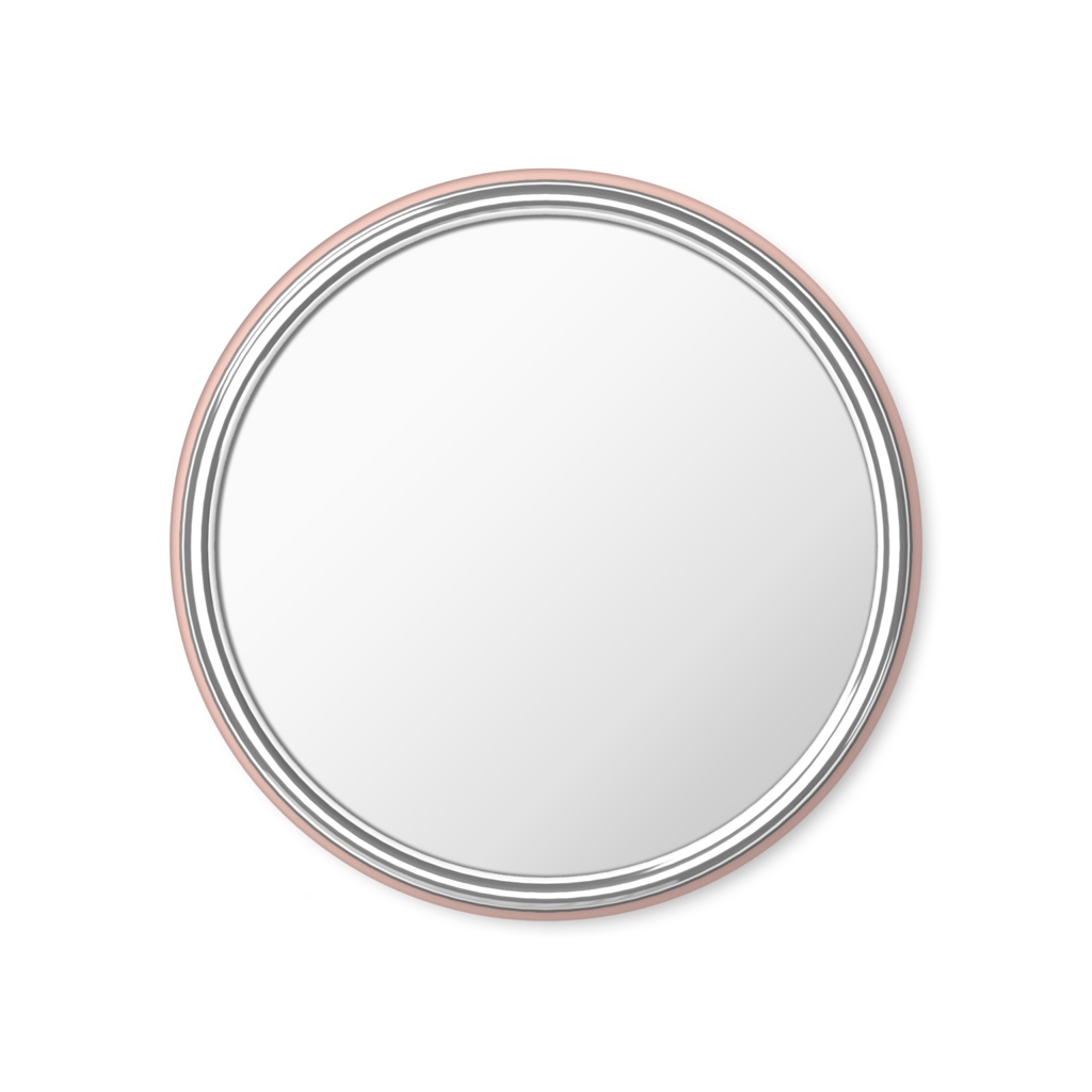 🐹🍩【缶ミラー】桃白ハム×ホワイトチョコリング