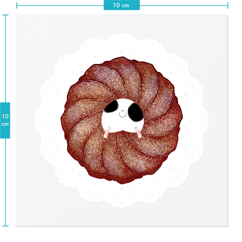 🐹🍩【ステッカー】パンダハム×ショコラフレンチ