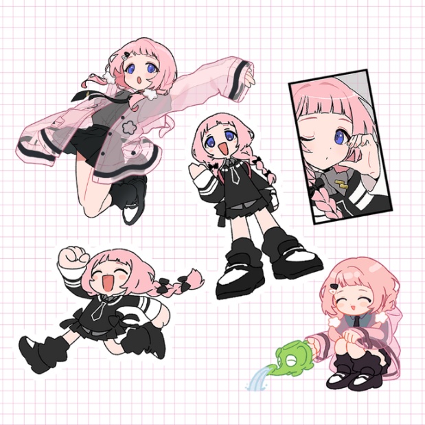 【非公式】生徒会周央サンゴちゃん　シール5種セット