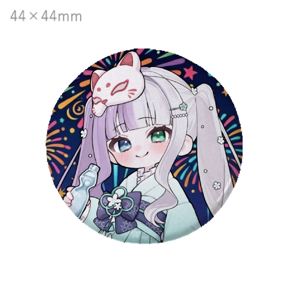 浴衣缶バッジ