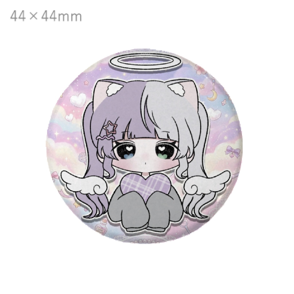 天使缶バッジ