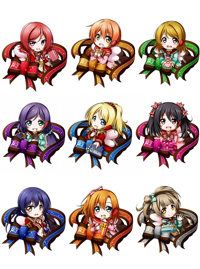 μ's バレンタインステッカー