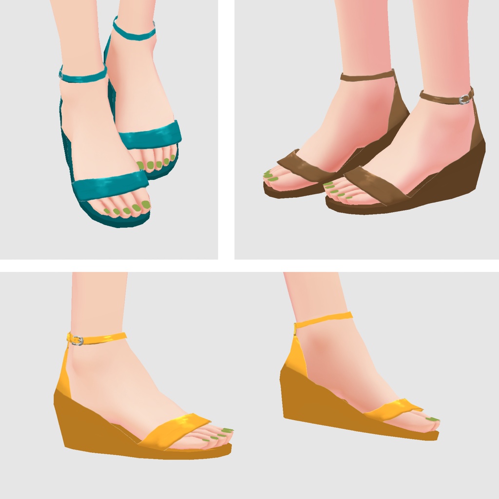 【vroid】ウェッジソールサンダル