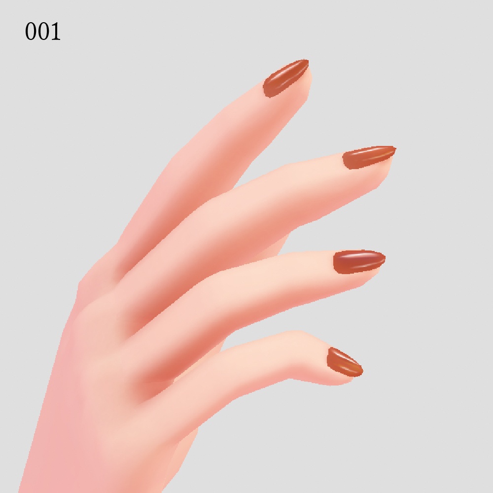 【vroid用】ネイル3色