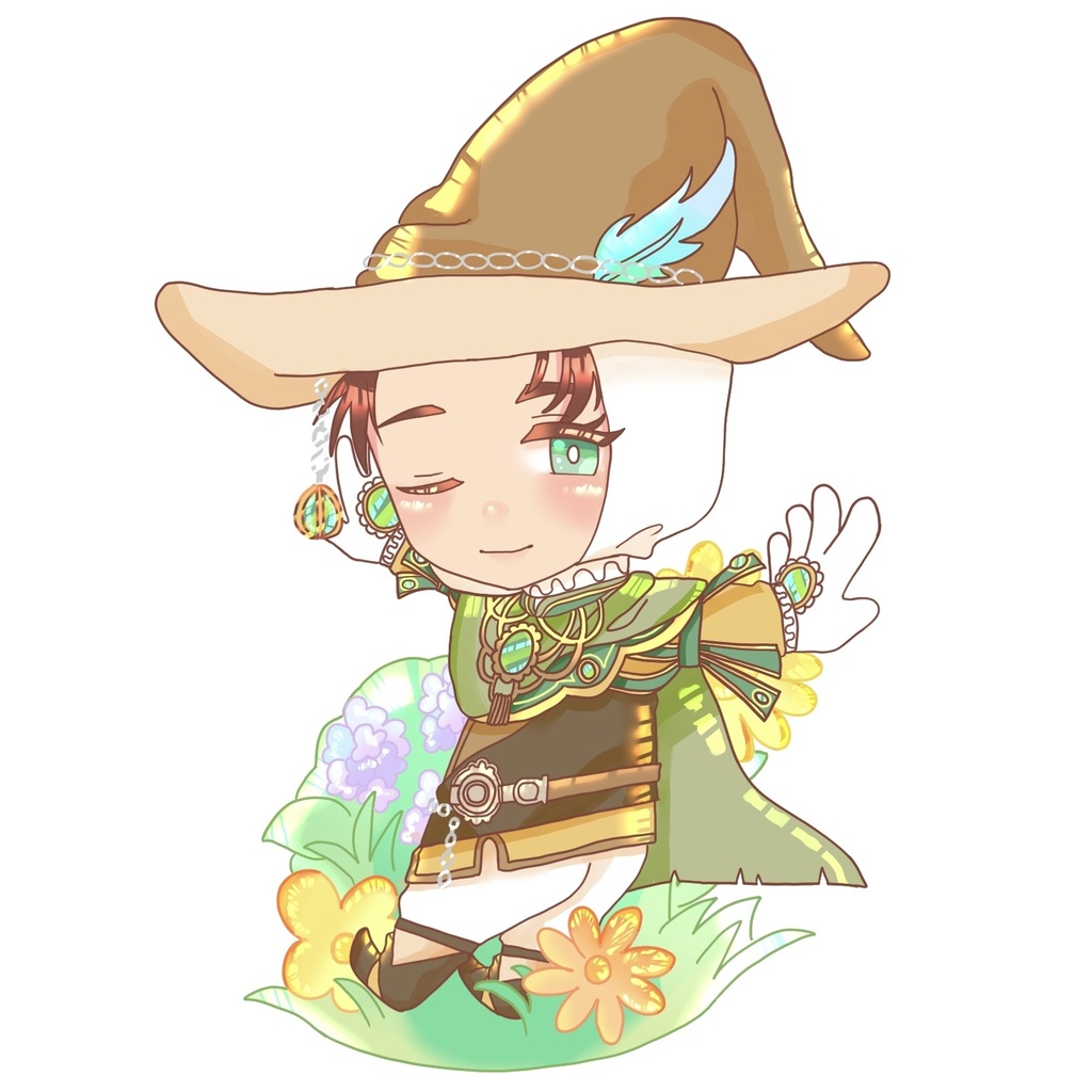 ロジェールとお花キーホルダー