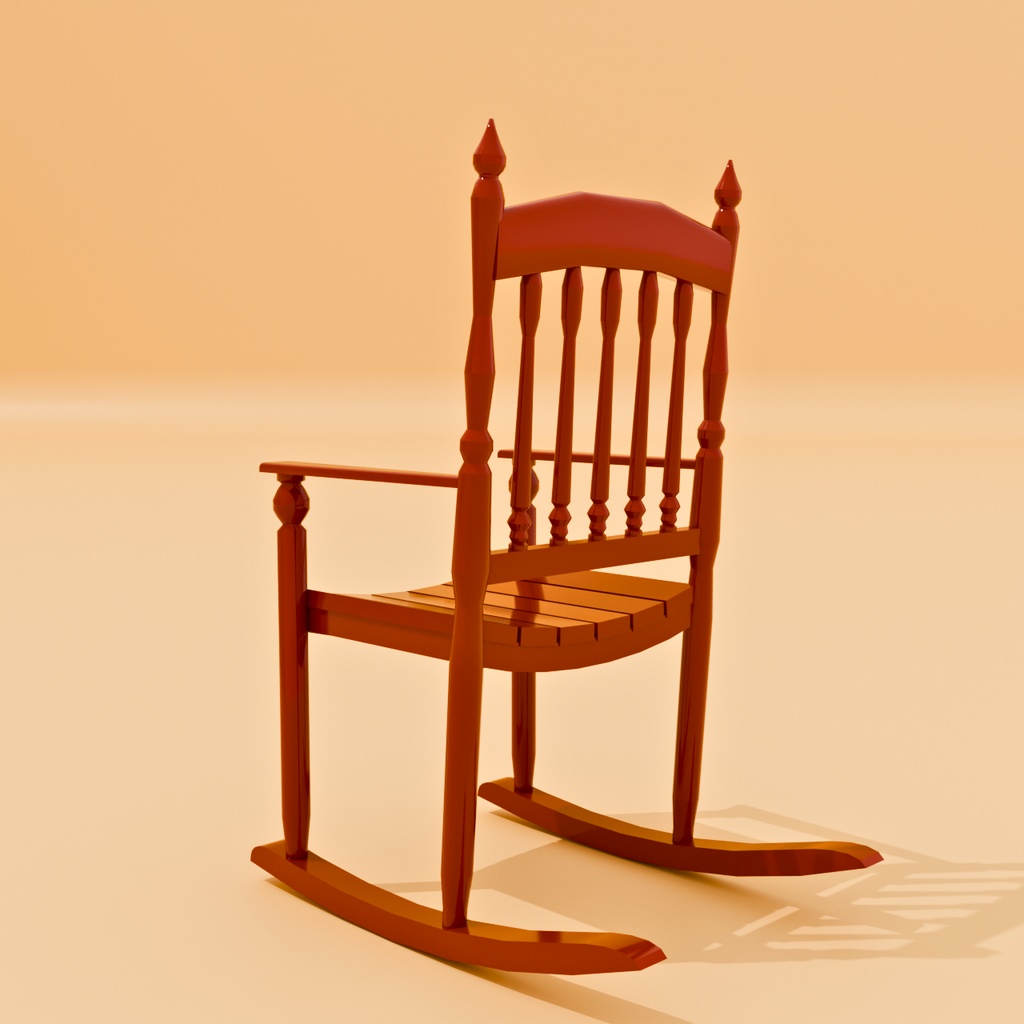 ロッキングチェア 3Dモデル|室内・背景用 rocking chair