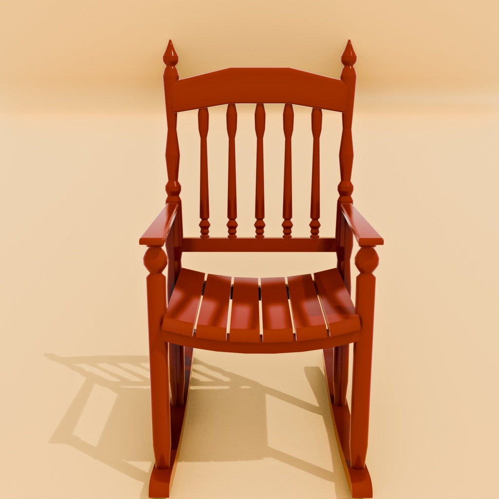 ロッキングチェア 3Dモデル|室内・背景用 rocking chair