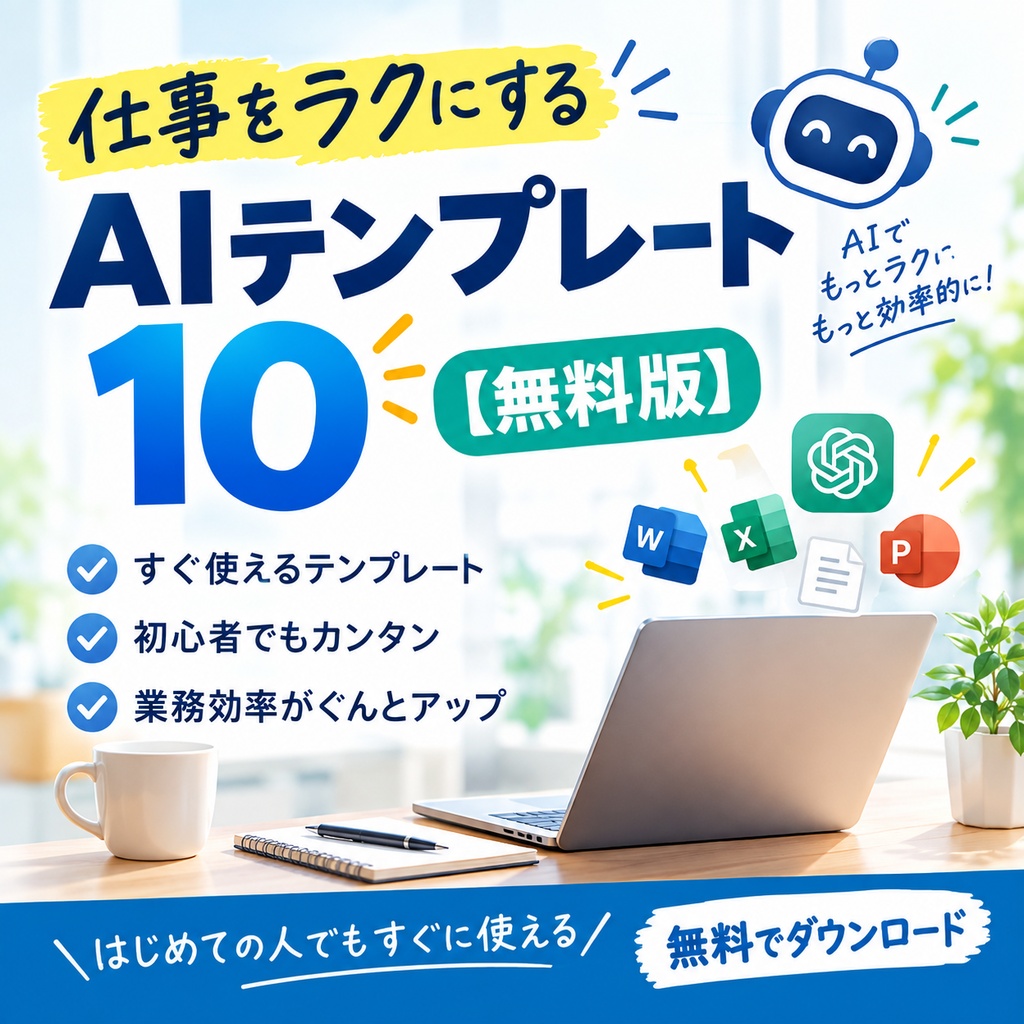 仕事をラクにするAIテンプレート10【無料版】