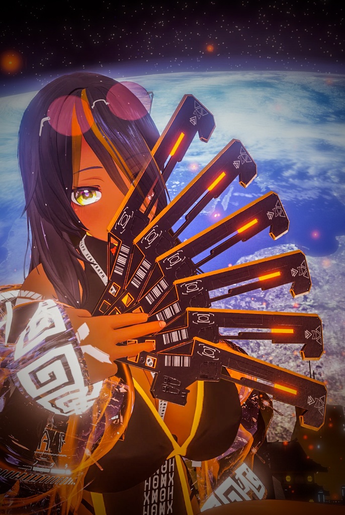 【3Dモデル】CFA-A-2(サイバー鉄扇)