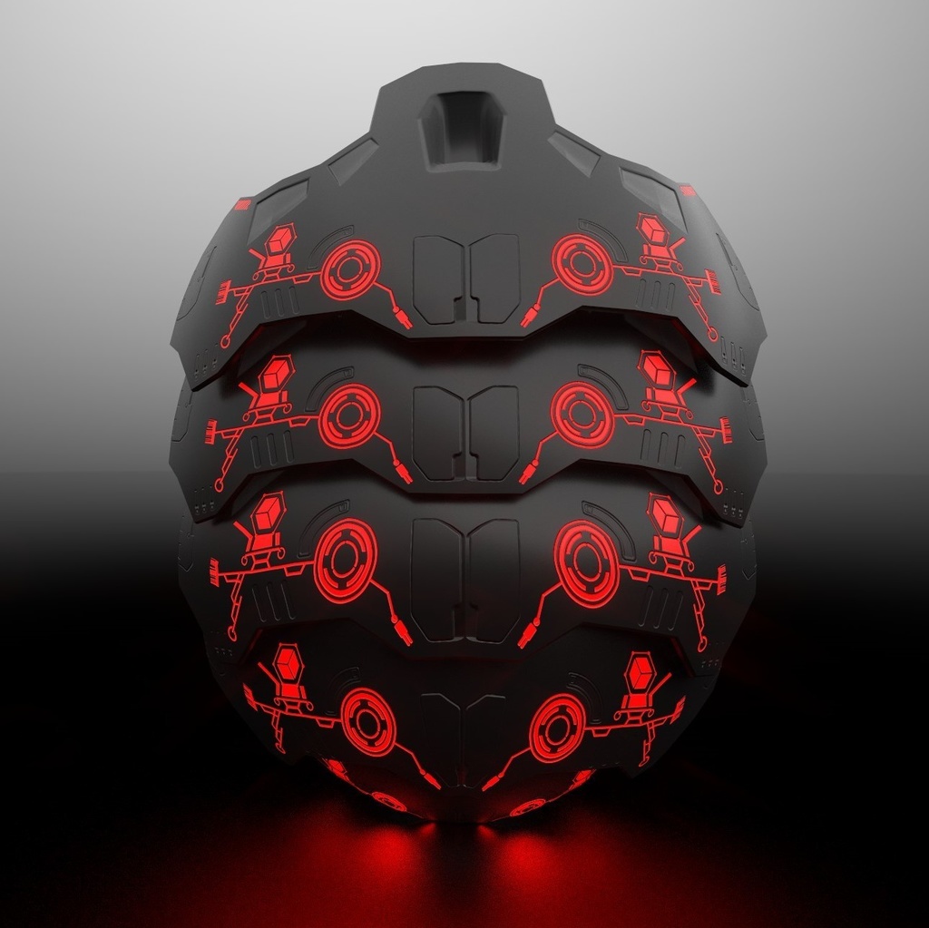 【3Dモデル】CFA-A-IX 多重装甲戦闘フェイスマスク