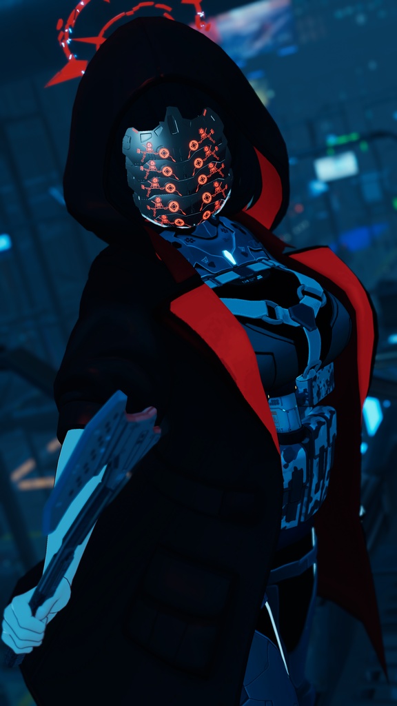 【3Dモデル】CFA-A-IX 多重装甲戦闘フェイスマスク