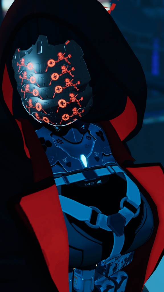 【3Dモデル】CFA-A-IX 多重装甲戦闘フェイスマスク