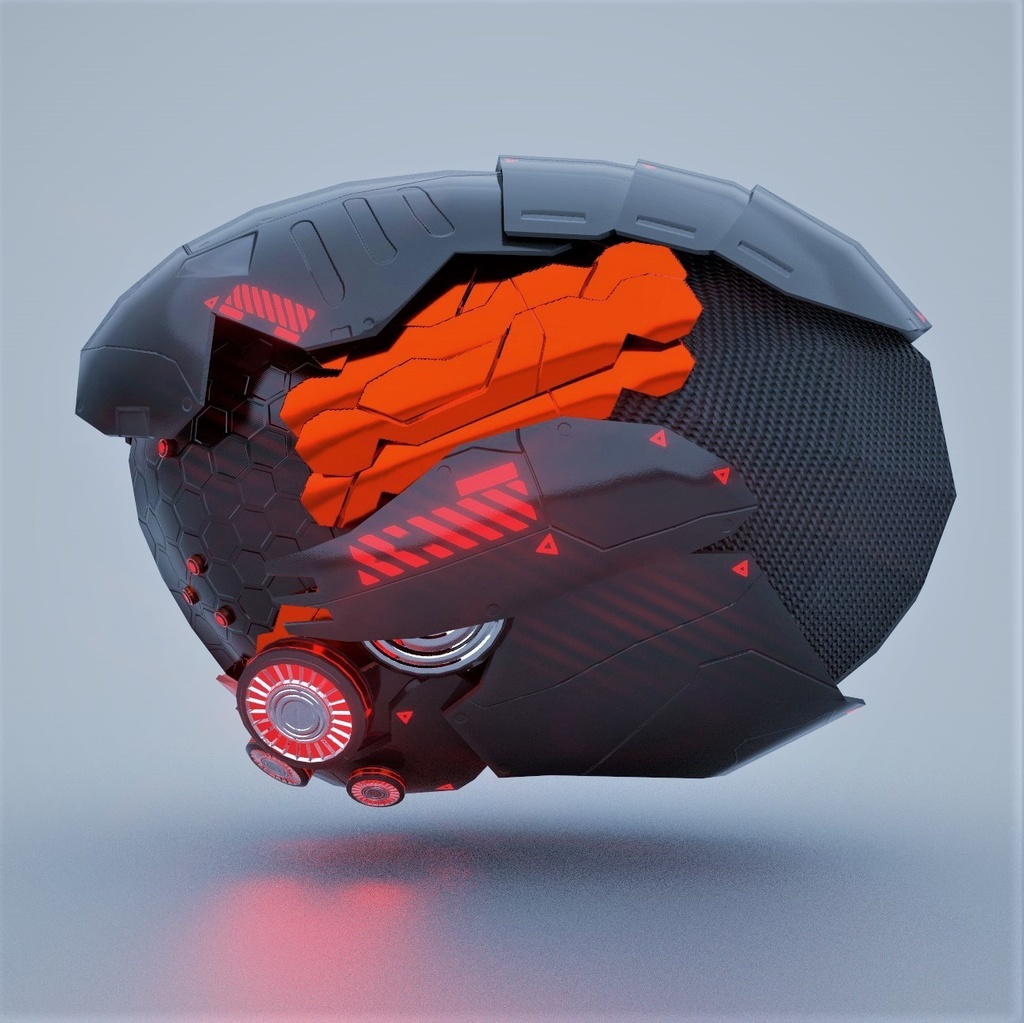 【3Dモデル】CFA-A-XIV 多重装甲戦闘フェイスマスクⅡ