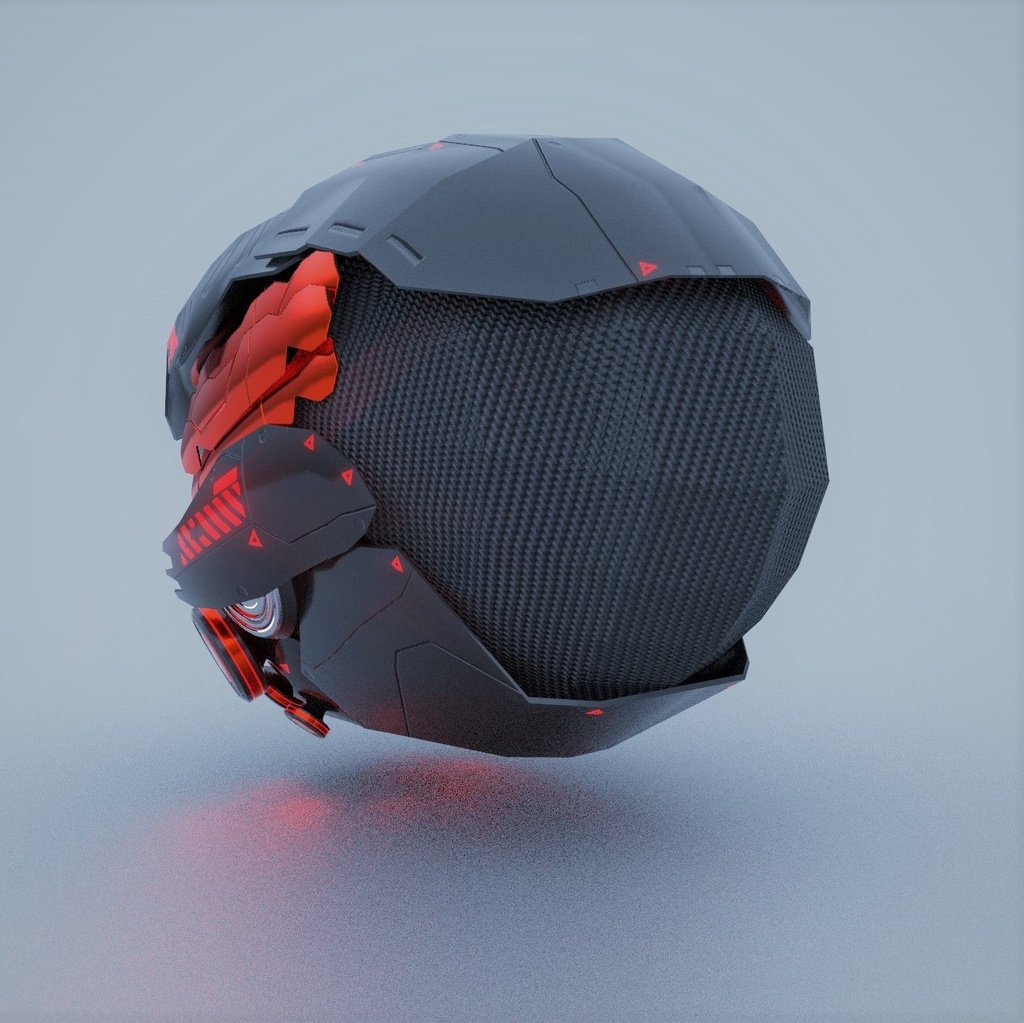 【3Dモデル】CFA-A-XIV 多重装甲戦闘フェイスマスクⅡ