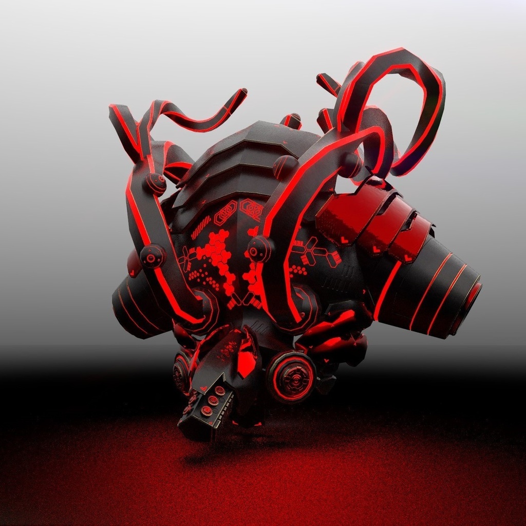 【3Dモデル】CFA-A-XVI 多重装甲戦闘フェイスマスⅣ