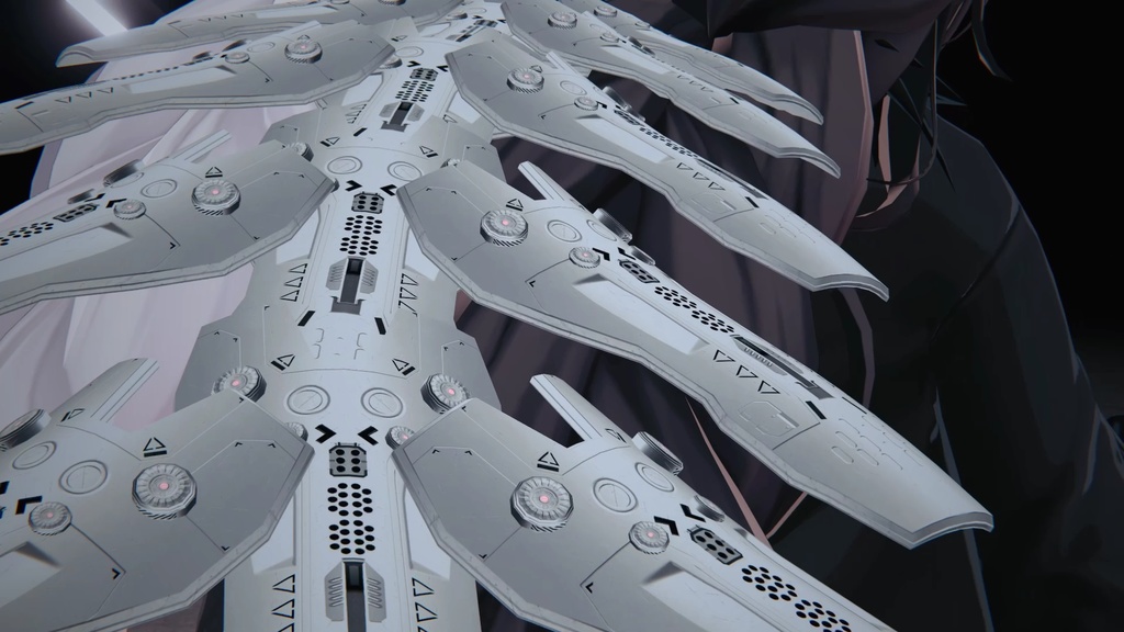 【3Dモデル】CFA-Tail-ⅡArmored bag tail