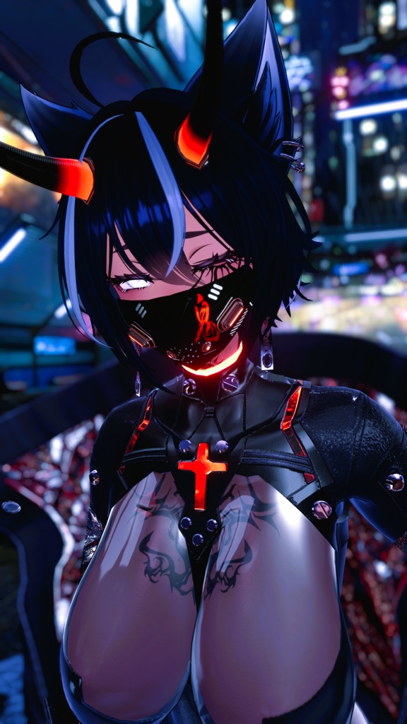 【3Dモデル】CFA-A-XI 多重装甲戦闘フェイスマスVIII 鬼