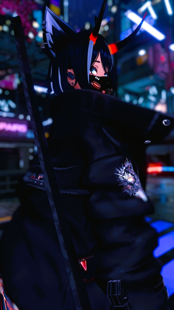 【3Dモデル】CFA-A-XI 多重装甲戦闘フェイスマスVIII 鬼