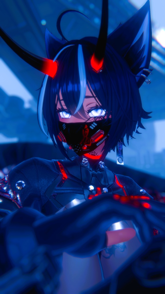 【3Dモデル】CFA-A-XI 多重装甲戦闘フェイスマスVIII 鬼