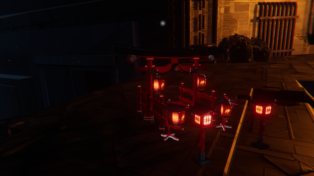 【3Dモデル】CFA-A-XIII 鳥居_torii &灯籠_lantern&提灯-paper lantern