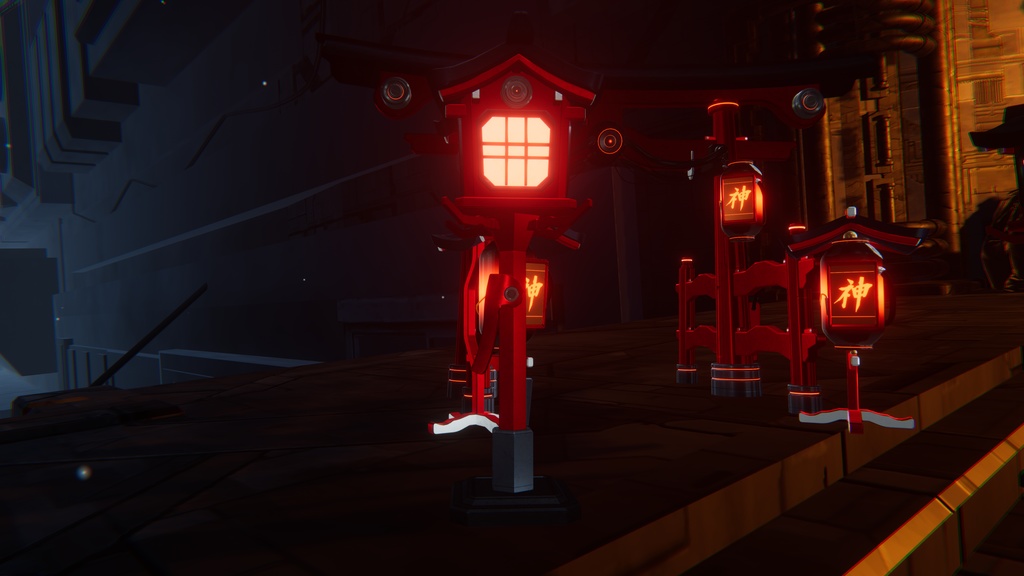 【3Dモデル】CFA-A-XIII 鳥居_torii &灯籠_lantern&提灯-paper lantern