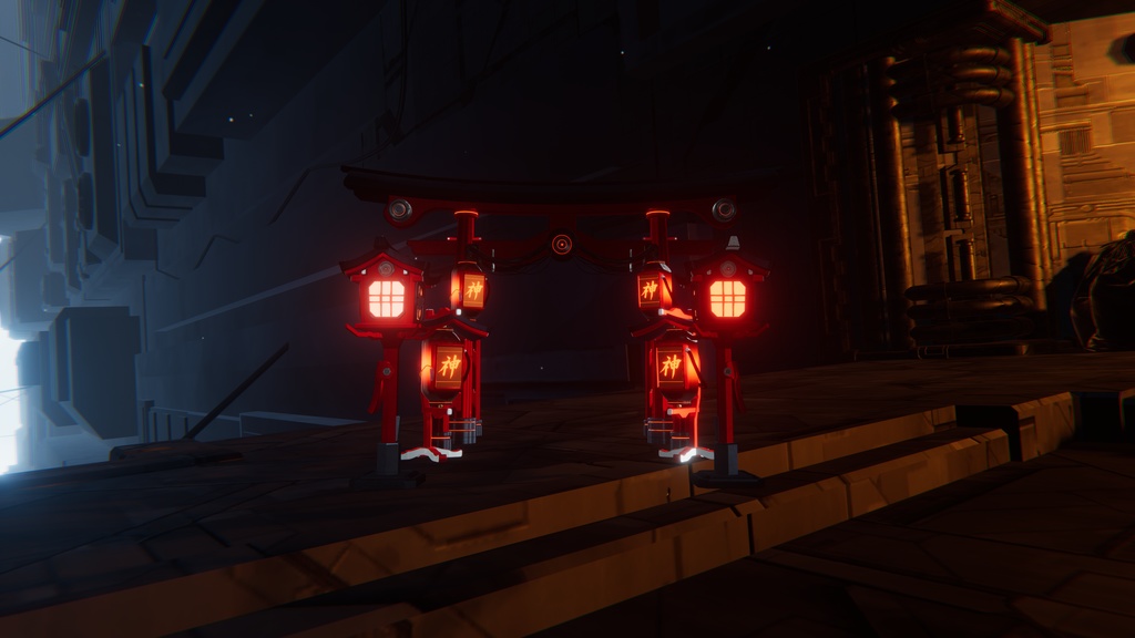 【3Dモデル】CFA-A-XIII 鳥居_torii &灯籠_lantern&提灯-paper lantern