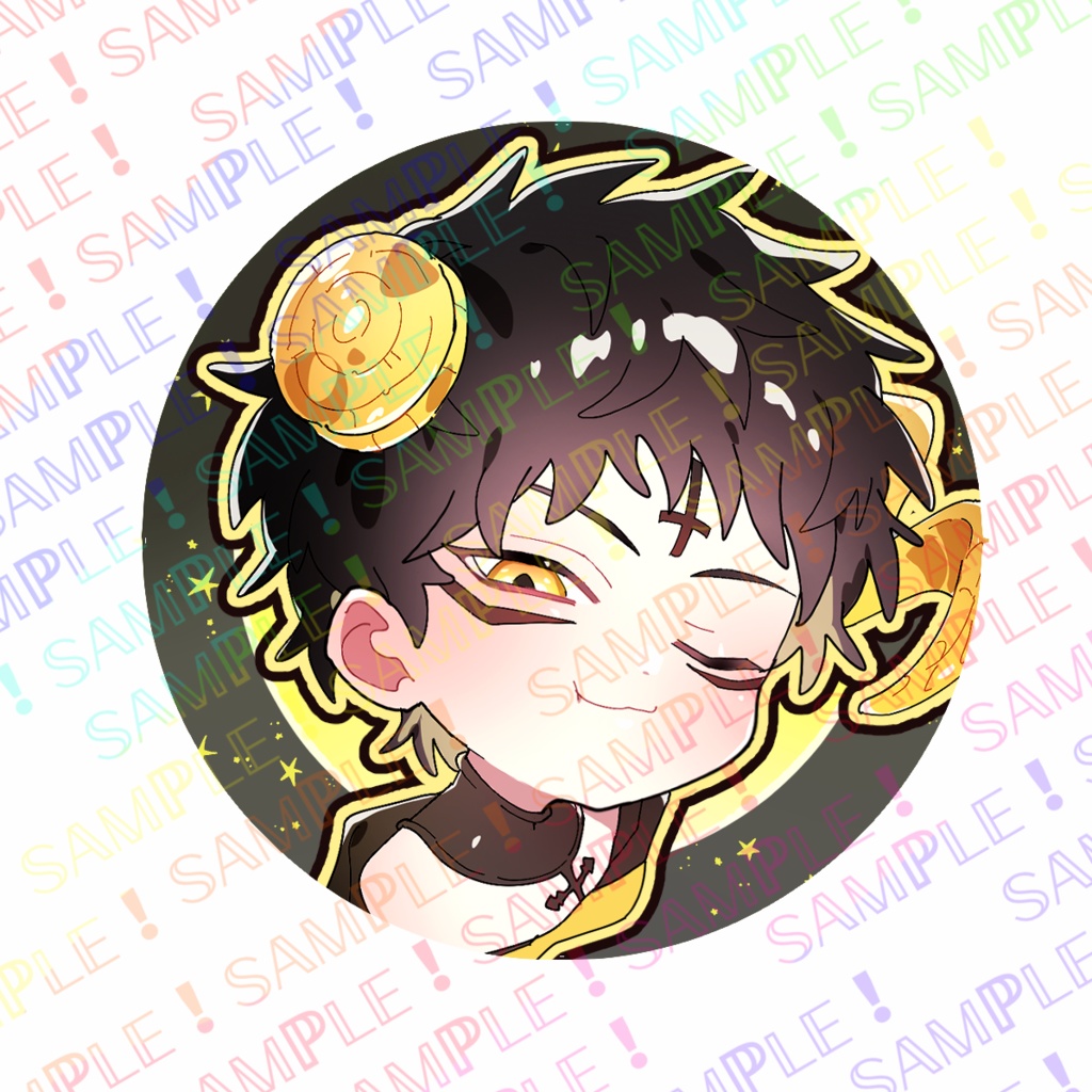 地獄王たちのぷにぷに缶バッチ☆(サタン、ベルゼブブ、マモン、ベルフェゴール、アスモデウス)