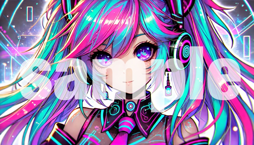 ［歌ってみた背景］ 電脳少女　ボカロ