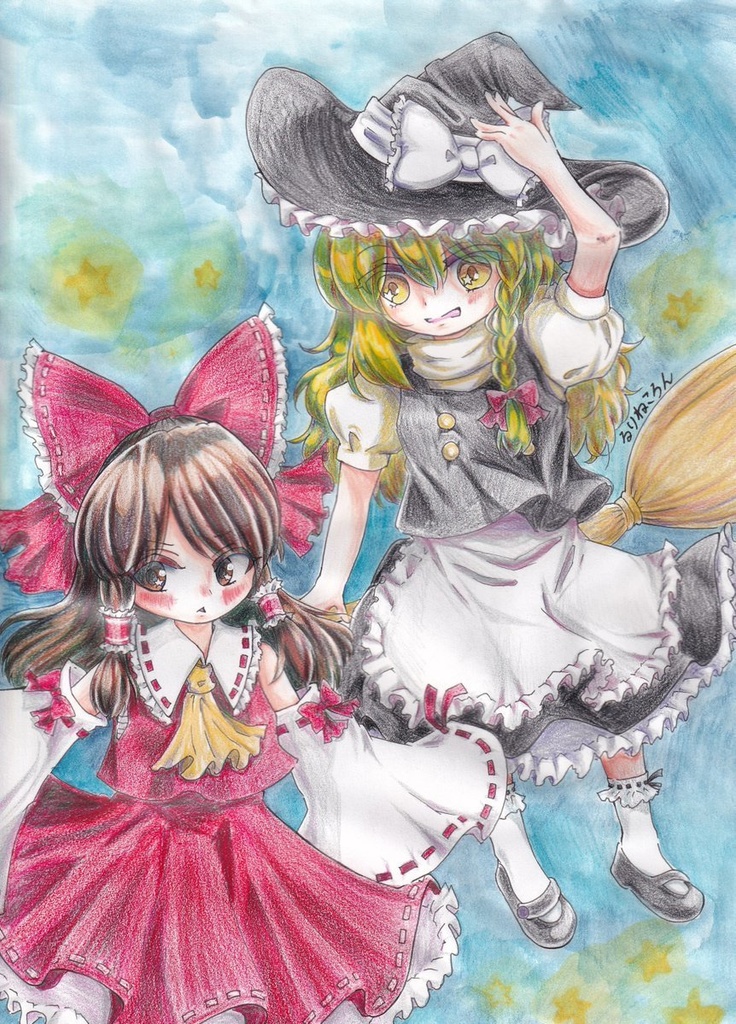 SALE／78%OFF】 手描きイラスト 東方 霧雨魔理沙 東方Project